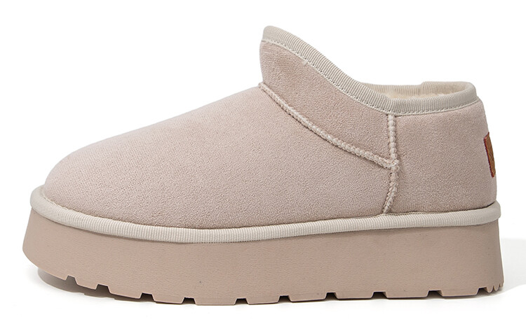 Зимние ботинки женские бежевые Feiyue