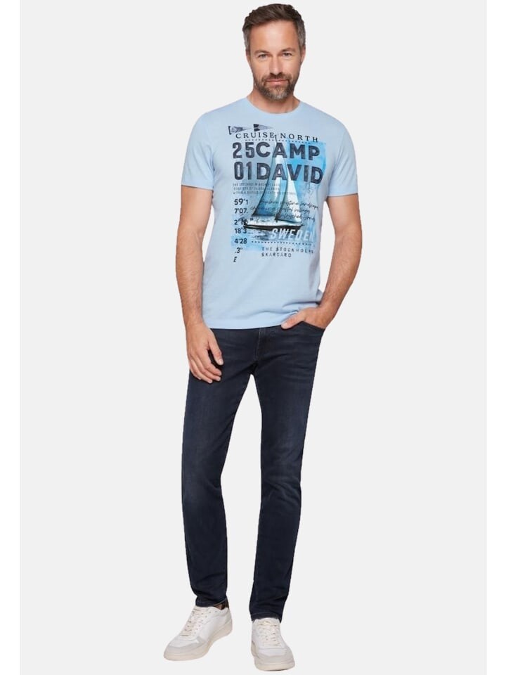 

Футболка CAMP DAVID T-Shirt 'Cruise North', светло-синий