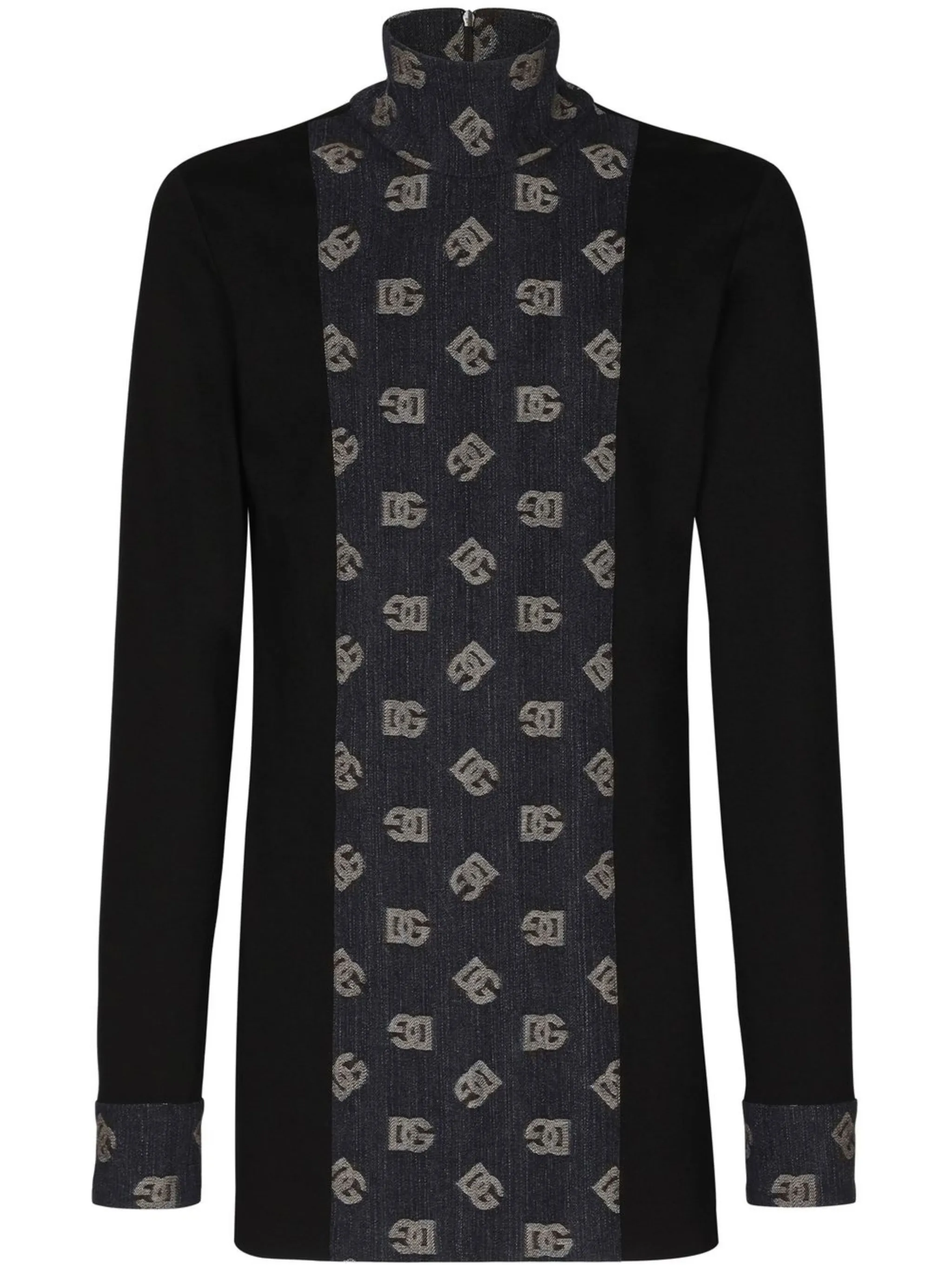 

Рубашка с длинными рукавами и логотипом DG Dolce & Gabbana, черный