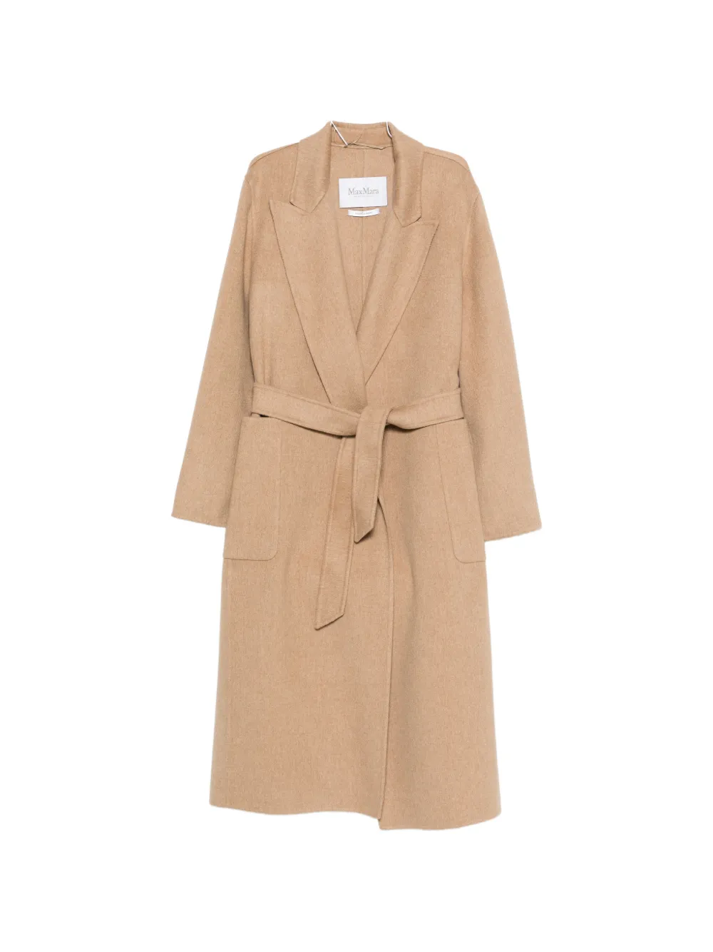 Пальто с поясом Max Mara, бежевый