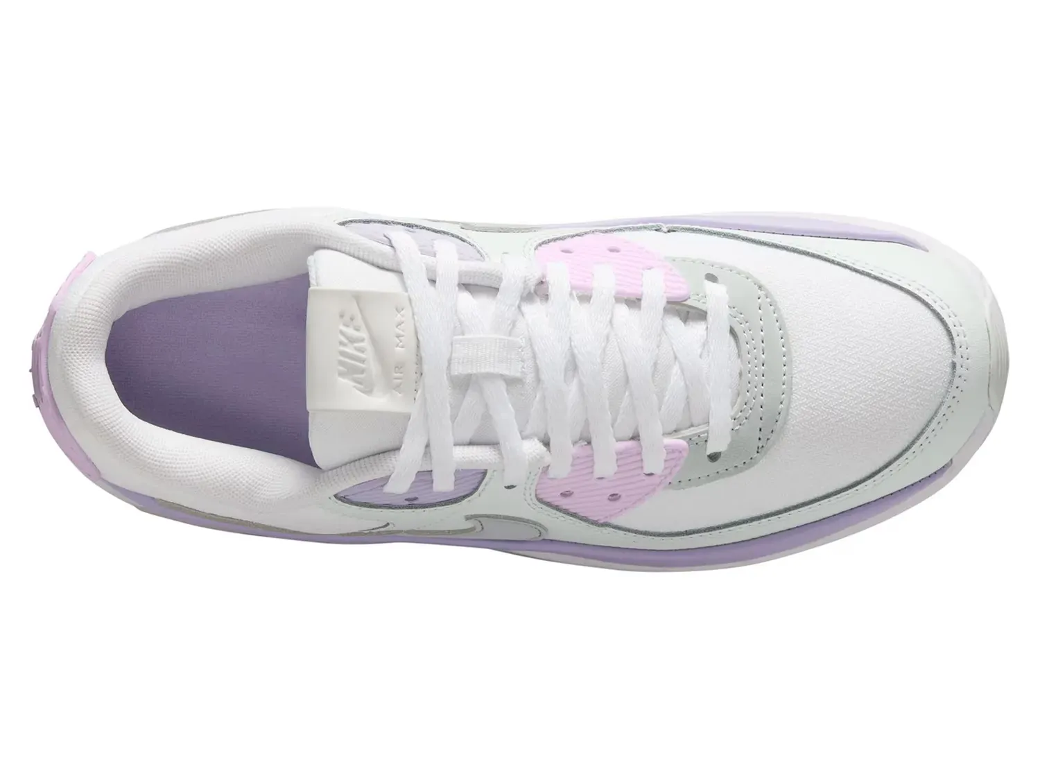 Кроссовки Air Max 90 LV8 Platform - женские Nike, White/Purple — фото 4