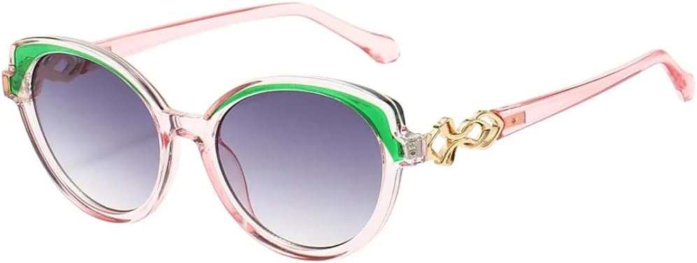 

Роскошные солнцезащитные очки «кошачий глаз» с градиентным переходом цвета для женщин, оправа желейного цвета, простые повседневные очки для мужчин, защита от УФ-излучения UV400 VVTWSSW, Pink Grey