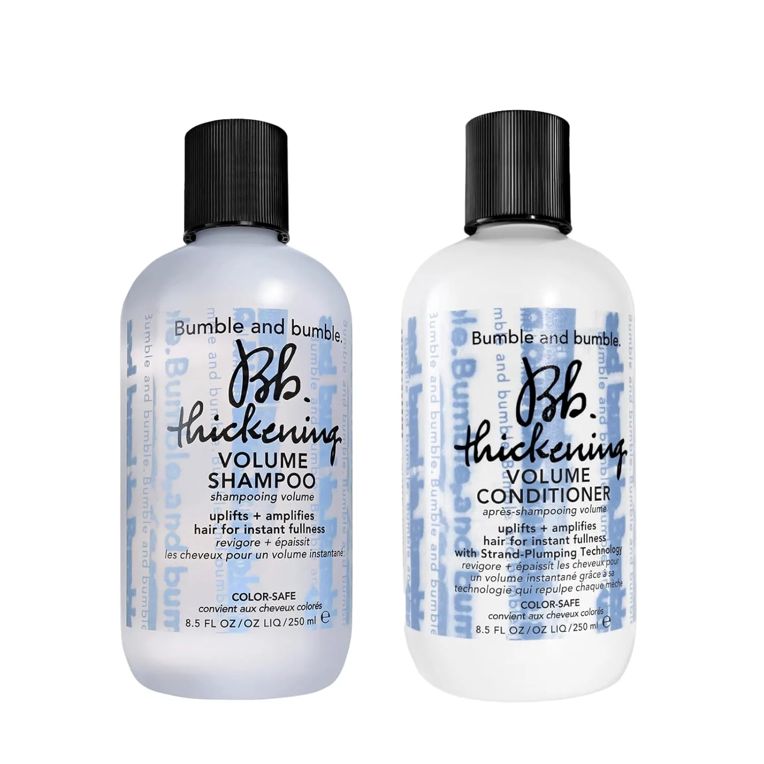 Bumble and bumble Thickening Volumizing Shampoo + Conditioner Set, легкие формулы, очищает без пересушивания, увлажняет, распутывает, для окрашенных волос, для тонких и средних волос 251 мл; 198 мл Bumble And Bumble.