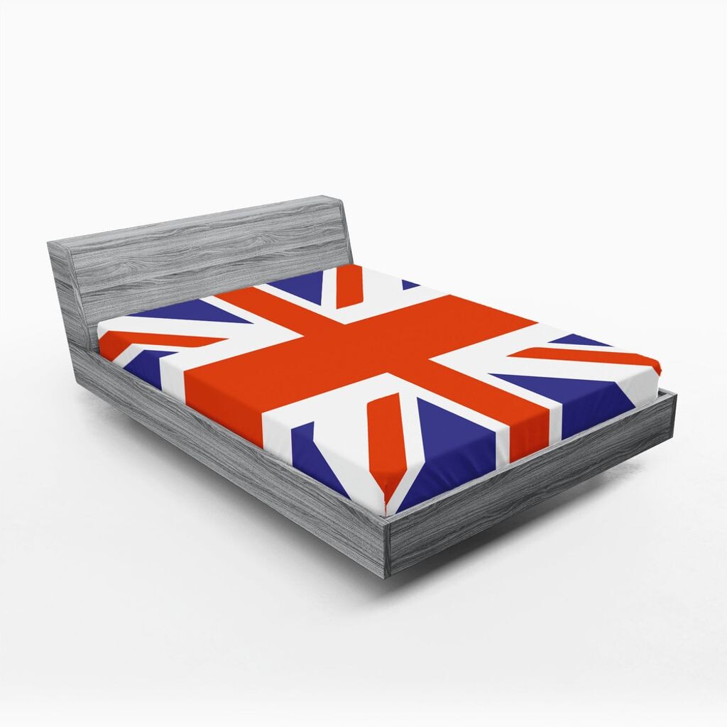

Простыня ABAKUHAUS Union Jack, классический традиционный флаг Великобритании, современный символ британской лояльности, 135 x 190 см, королевский синий белый
