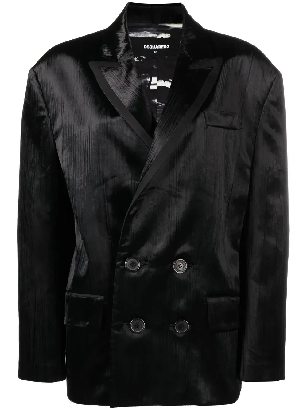 Двубортный блейзер Stripe 80s Dsquared2, черный