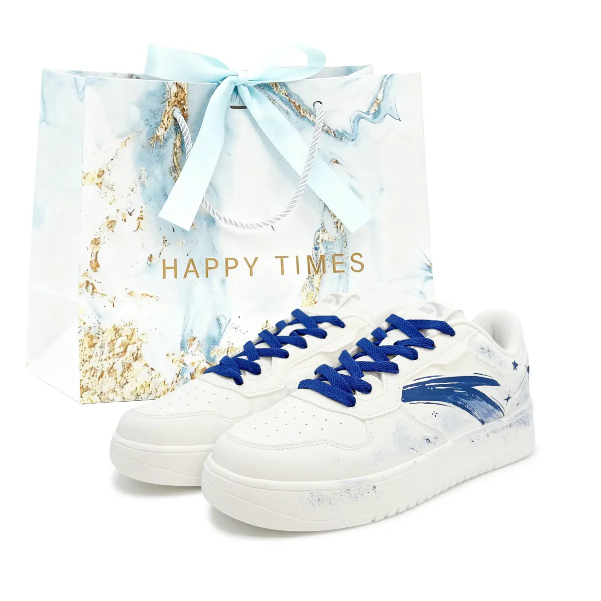 

Расслабленные устойчивые к истиранию увеличивающие рост низкие кроссовки для скейтборда unisex ANTA, синий