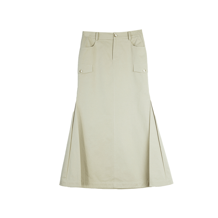 

ELLE Повседневная длинная юбка Women's Gray Green Moderate