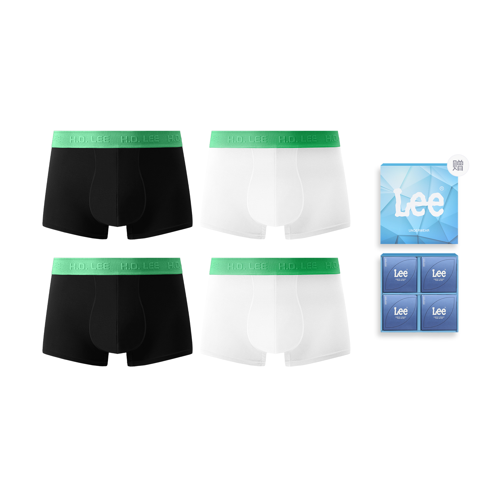 

Подарочные боксы Galaxy Underwear для мужчин, набор из 4 штук Lee, белый