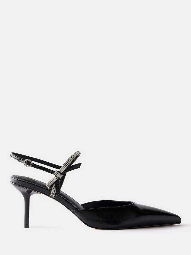 Туфли на среднем каблуке с отделкой diamante Mint Velvet, Black