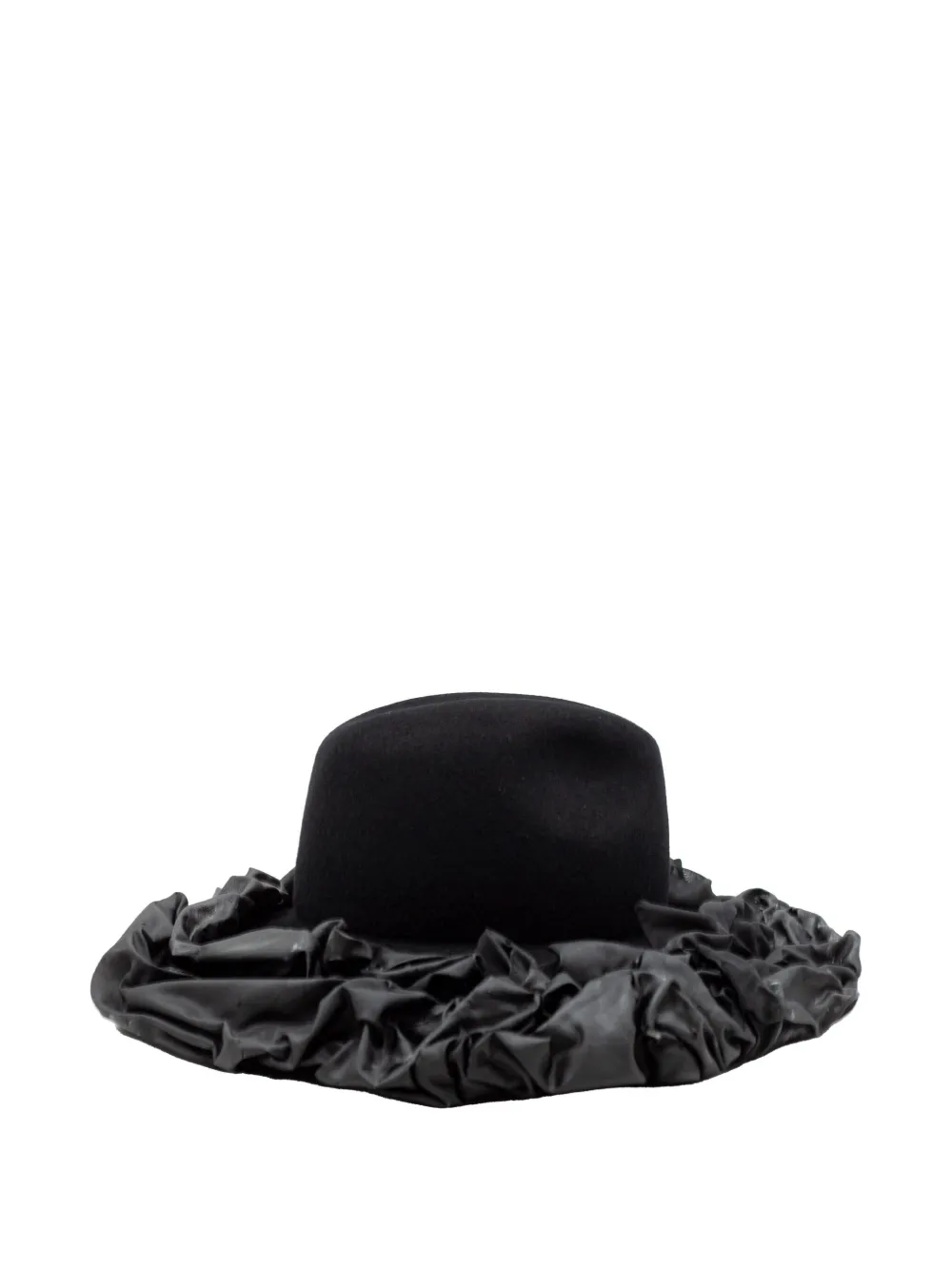 Шерстяная шляпа с оборками Comme Des Garcons, черный — фото 2