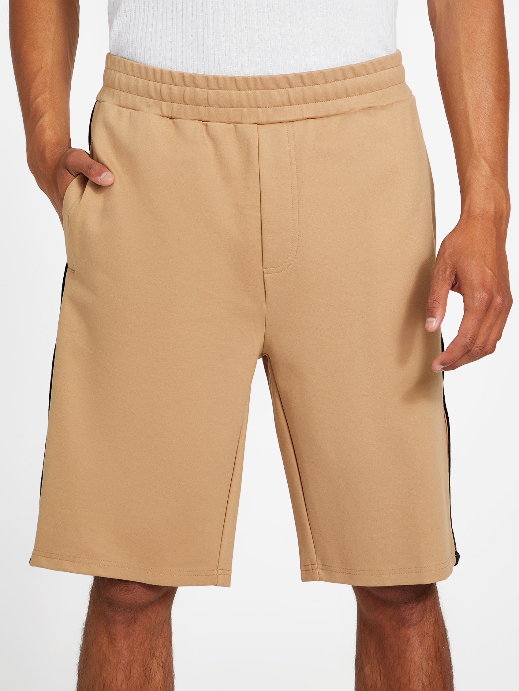 

Шорты Mateo с логотипом и лентой Guess Factory, цвет toasted taupe