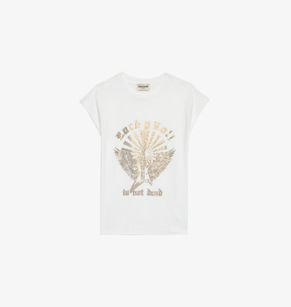 

Майка Cloe из органического хлопкового джерси, украшенная стразами Zadig&Voltaire, белый