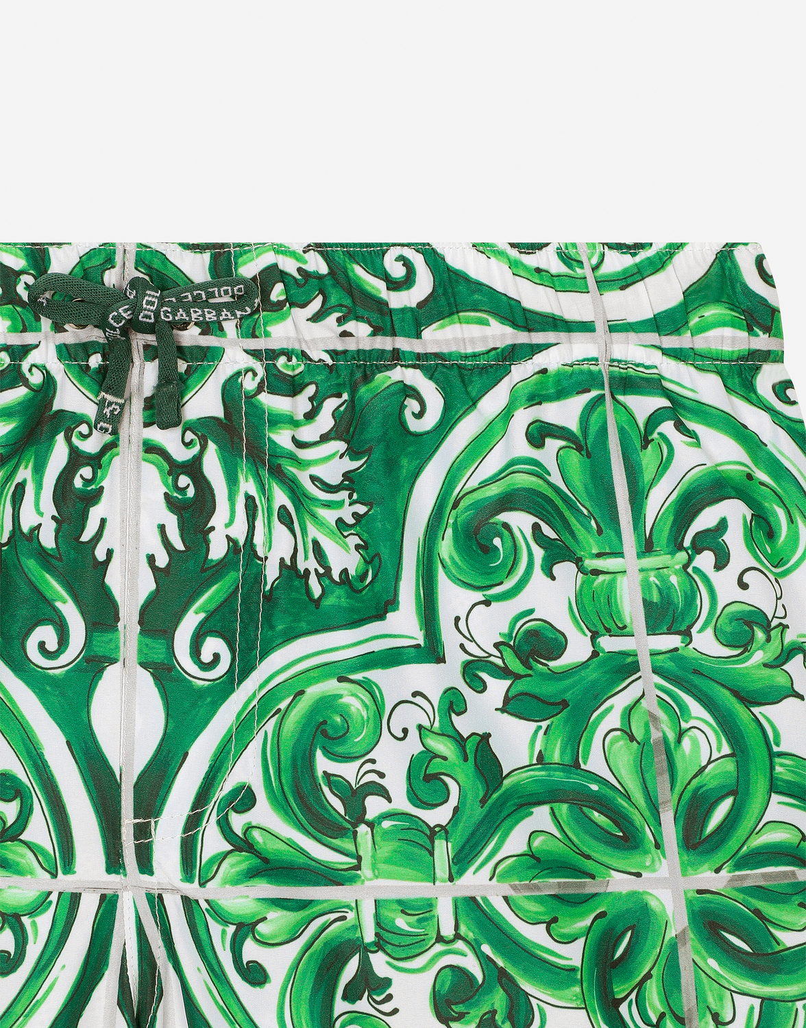 Нейлоновые плавки с принтом зеленой майолики Dolce&Gabbana, мультиколор — фото 3