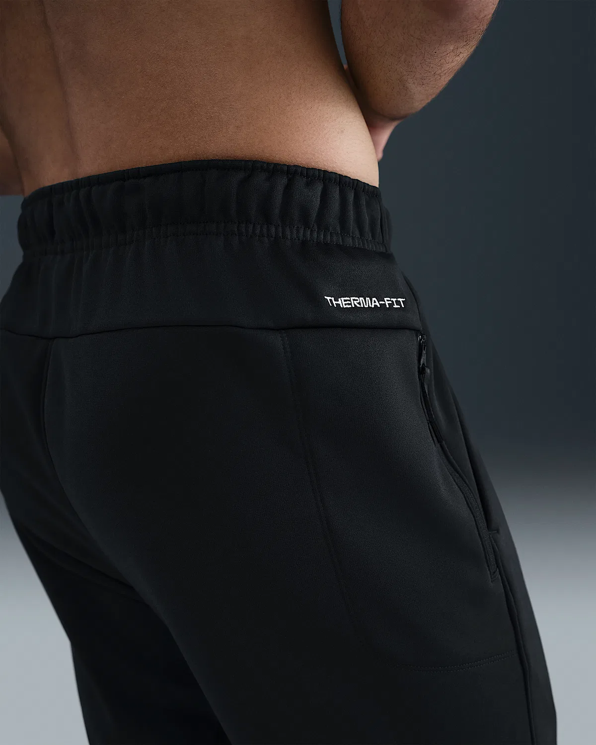 Мужские флисовые джоггеры Nike Therma-FIT, Black — фото 3