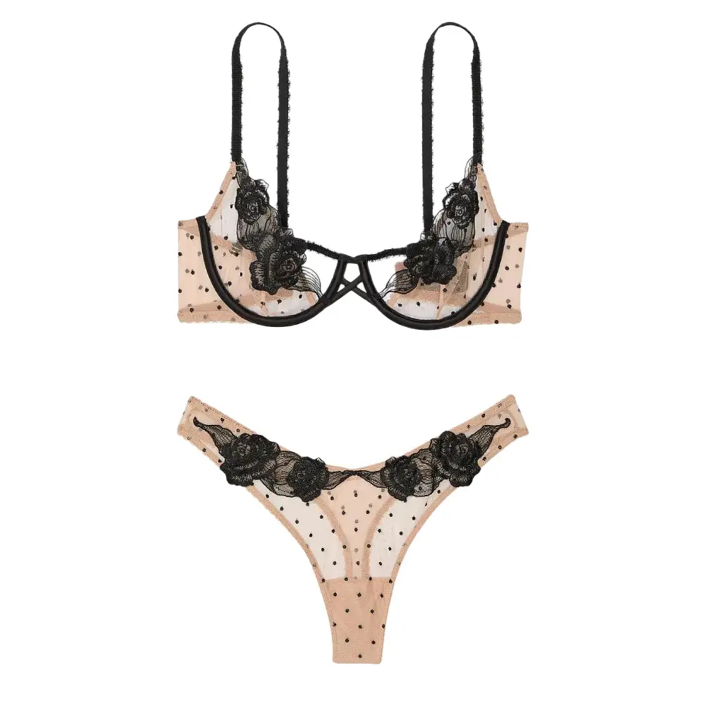 

Женский комплект нижнего белья Victoria's Secret, Clothing Sets (бежевый)