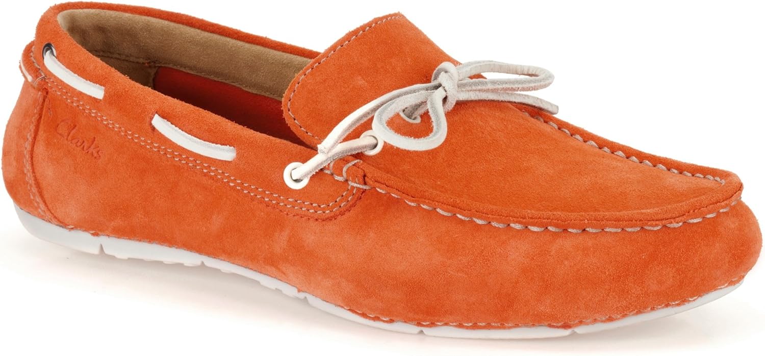 Мокасины мужские Clarks, оранжевый — фото 2