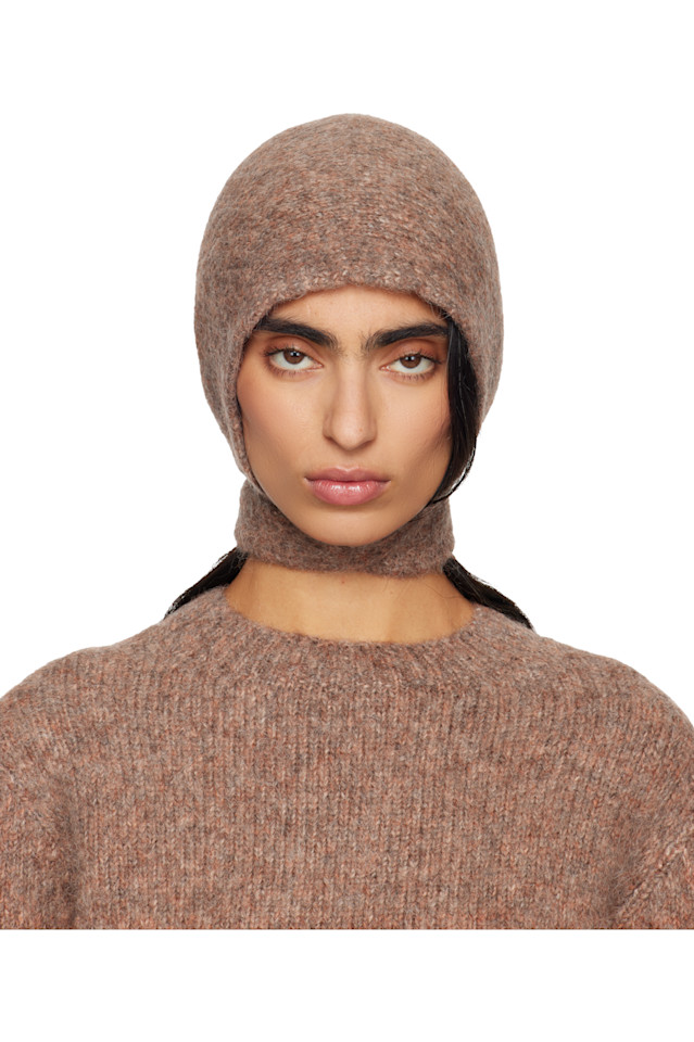 

Lauren Manoogian Шляпа из коричневого лофта