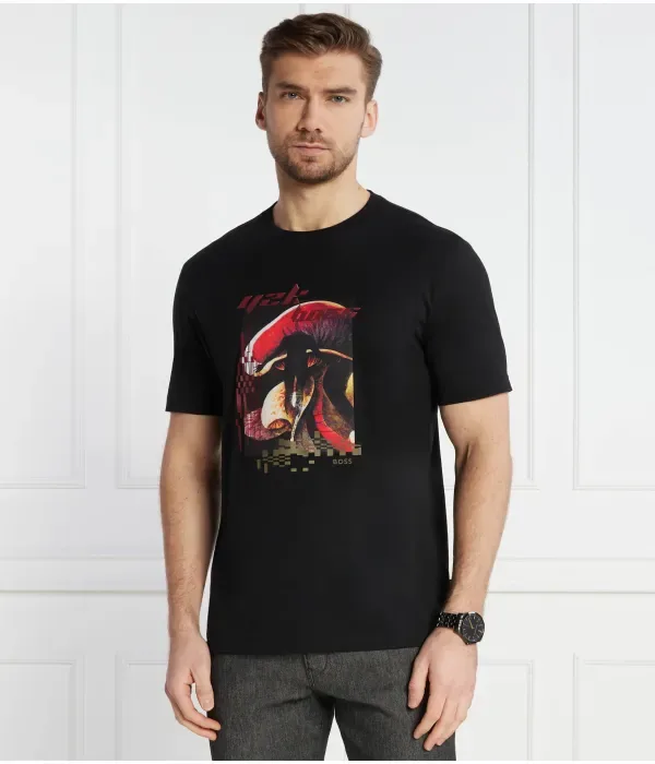 Футболка eeMushroom regular fit Boss Orange, черный — фото 3