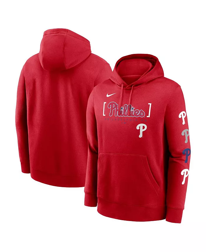 

Мужская красная толстовка с капюшоном Philadelphia Phillies Club Stack Nike