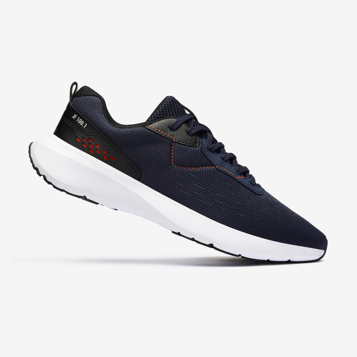 

МУЖСКИЕ БЕГОВЫЕ КРОССОВКИ JOG FLOW 100.1 ТЕМНО-СИНИЙ ОРАНЖЕВЫЙ Kalenji