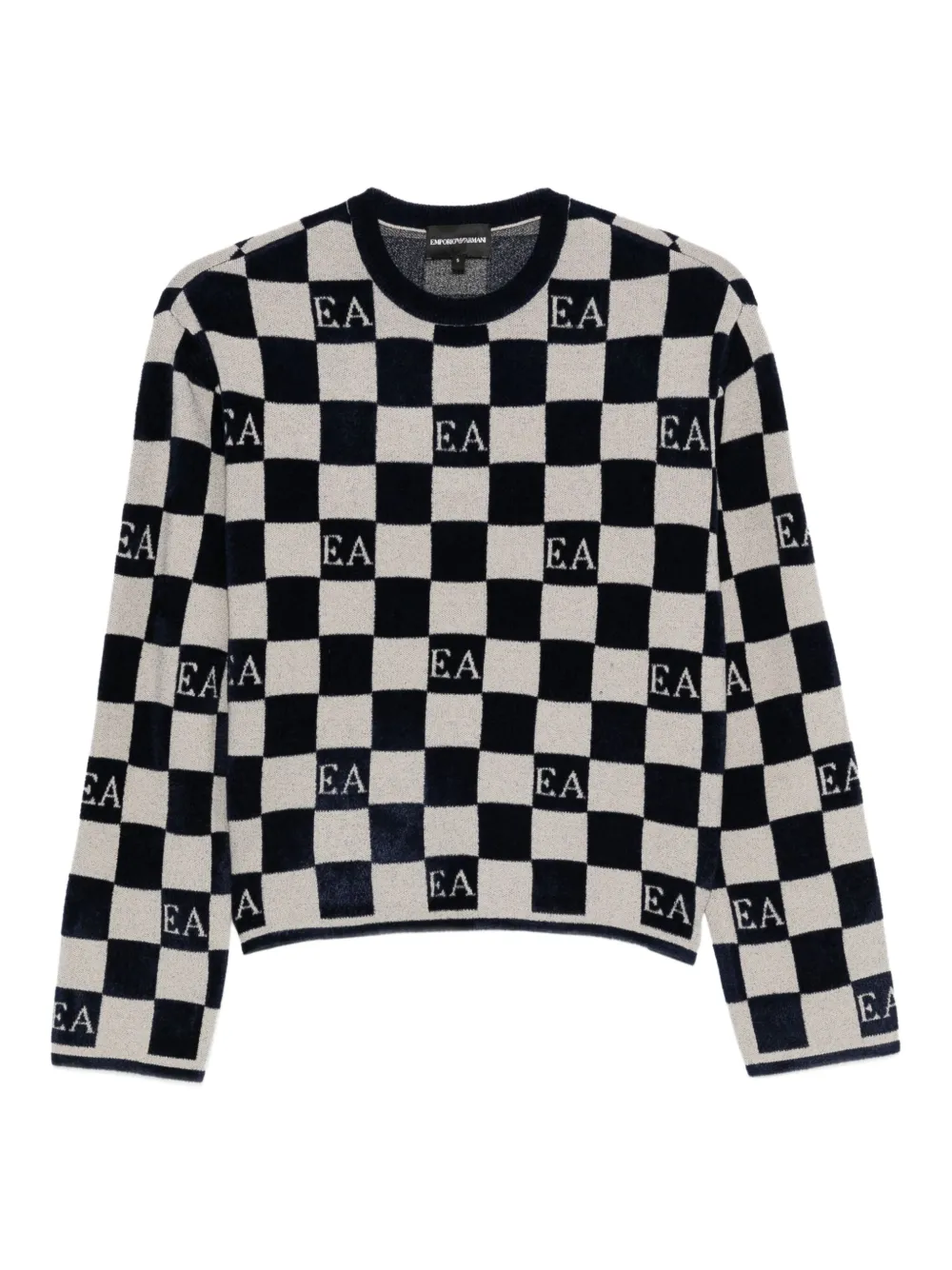 

Свитер в клетку EMPORIO ARMANI, черный
