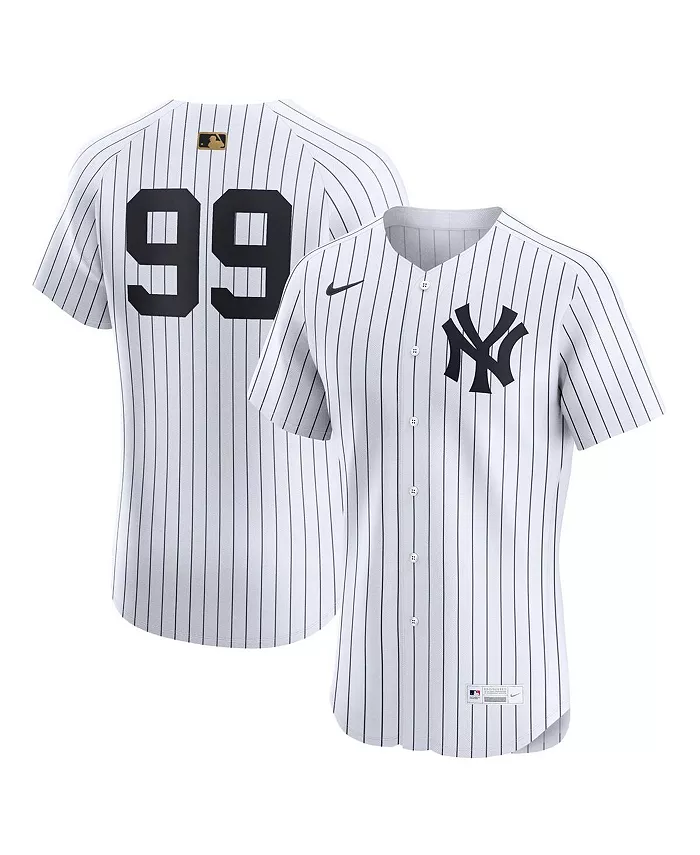 

Мужская домашняя элитная игровая футболка New York Yankees Аарона Джаджа белого цвета Nike
