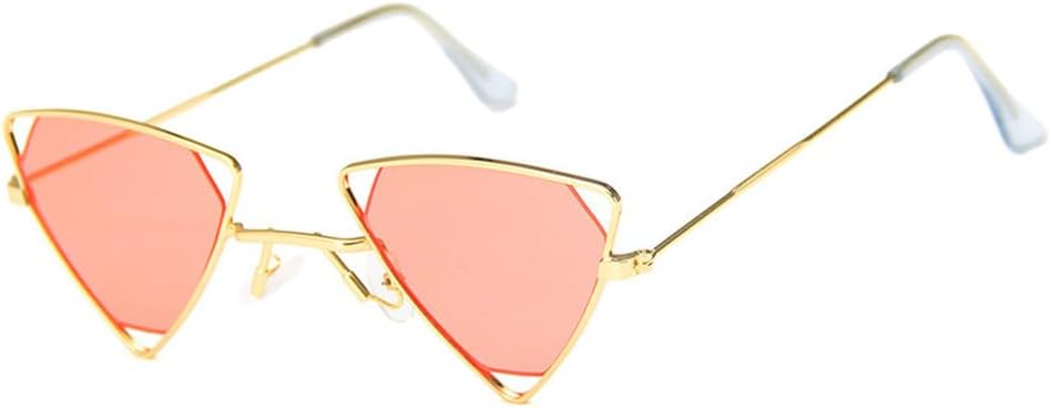 

Ретро-солнцезащитные очки в стиле панк с маленькой оправой из сплава для мужчин, модные солнцезащитные очки для женщин, металлические оправы, защита от УФ-излучения UV400 TKKTLLT, Gold Pink