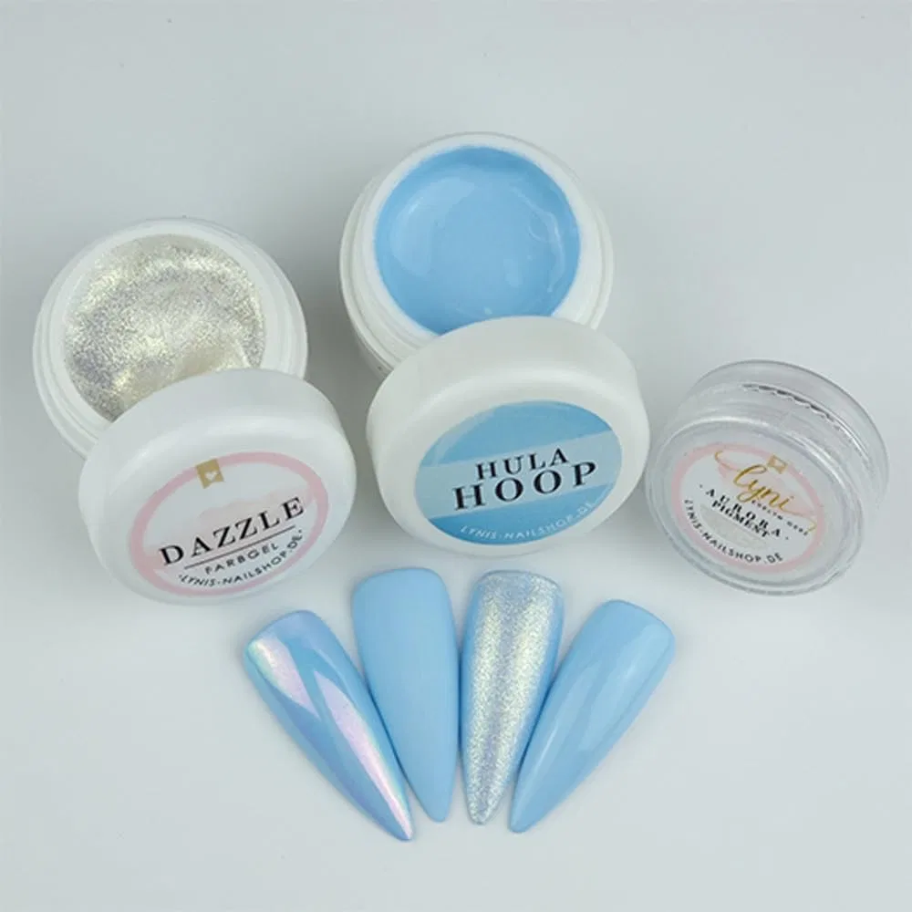 Цветной гель для ногтей «Fresh Sky» пастельно-голубой от Lynis-Nailshop.de Lynis Nailshop, Pastel Blue Light — фото 2