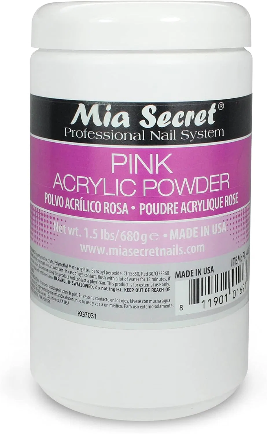 Акриловая пудра Mia Secret, 1.5 фунта, розовая