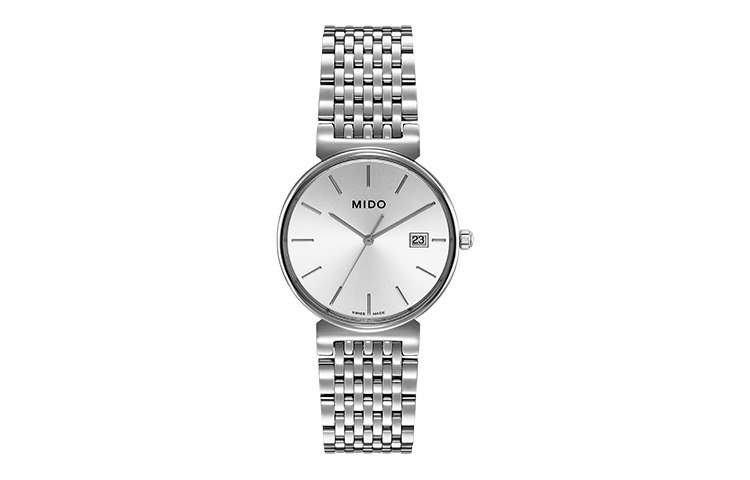 

MIDO Часы DooRi Collection Quartz Movement Men's Watch Watch 34mm Silver Dial Stainless Steel Case Stainless Steel Strap, Silver Dial