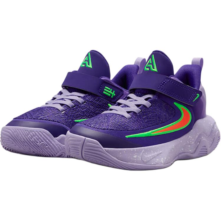 Nike Детские баскетбольные кроссовки Giannis Immortality 4 Low top, фиолетовые, для детей от 3 до 7 лет — фото 4