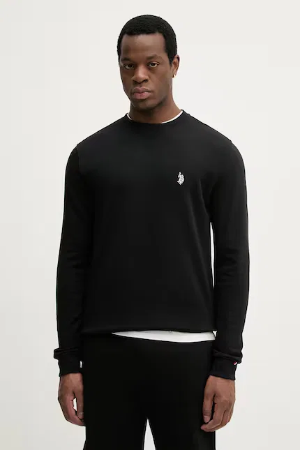 Худи свободный крой DHM LB CREW U.S. Polo Assn., черный