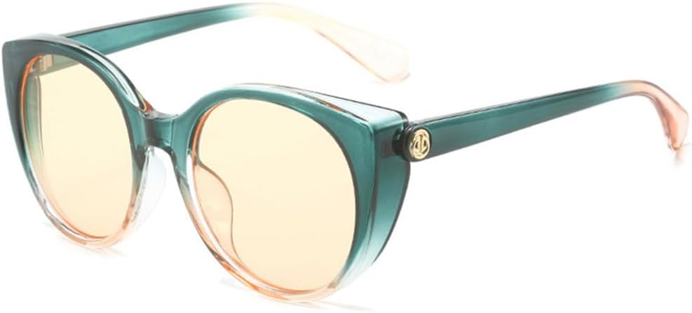 

Винтажные солнцезащитные очки «кошачий глаз» для женщин, круглые солнцезащитные очки с градиентным затемнением для мужчин, роскошные солнцезащитные очки с защитой от УФ-излучения UV400 TYUVIVO, Green Champagne