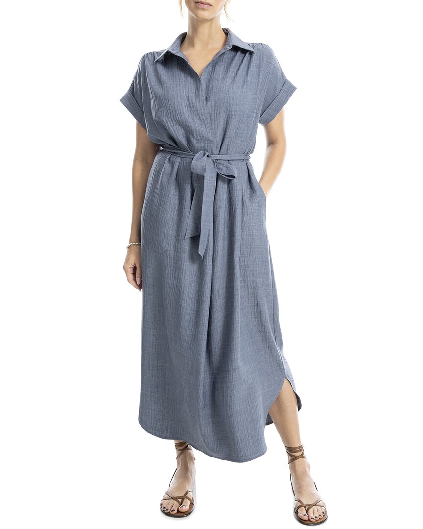 

Макси Платье-рубашка Max Studio, синий