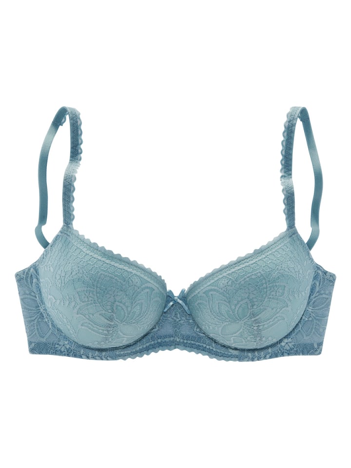 

Бюстгальтер с подушечками цвета Адриатическое море LASCANA