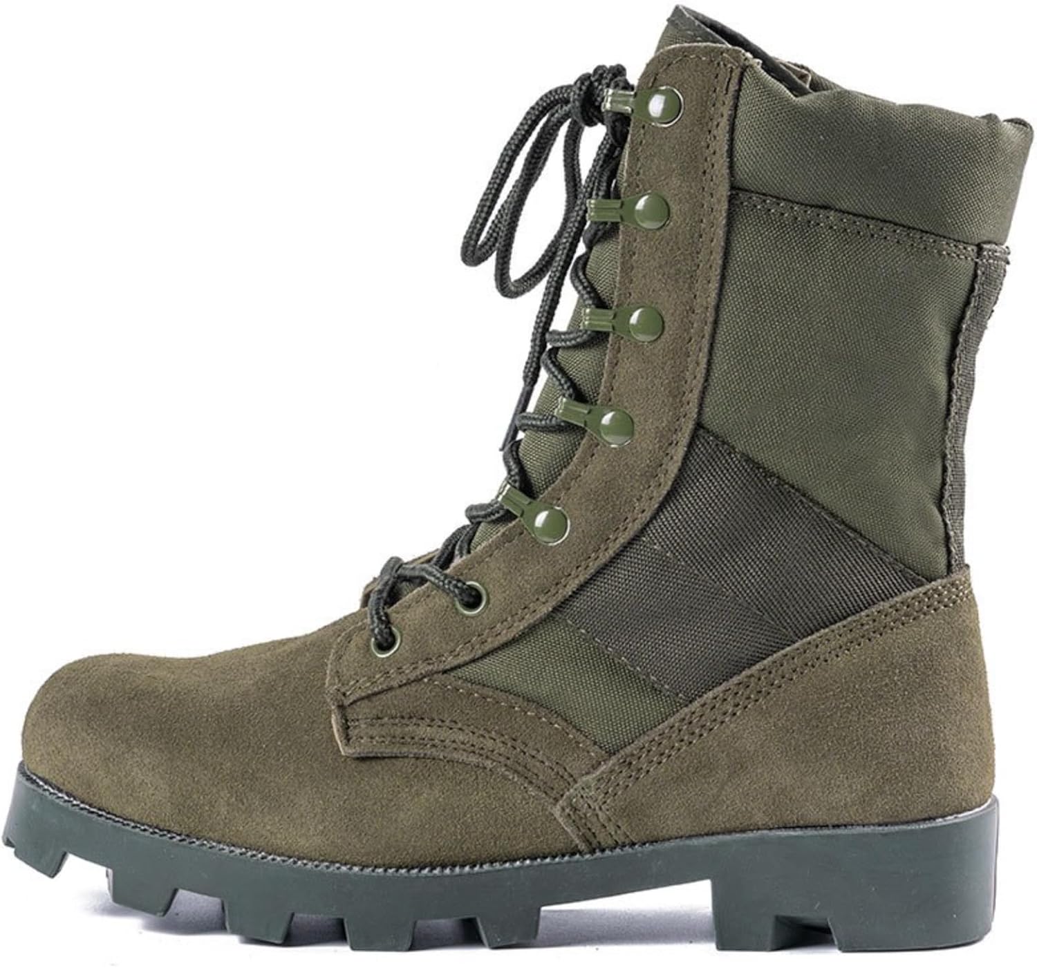 

Мужские высокие военные тактические ботинки QKLMWES с шнуровкой, подошва из противоскользящей резины, износостойкие, легкие боевые ботинки для походов на открытом воздухе, командировки, армейские, для пустыни и джунглей, зеленый
