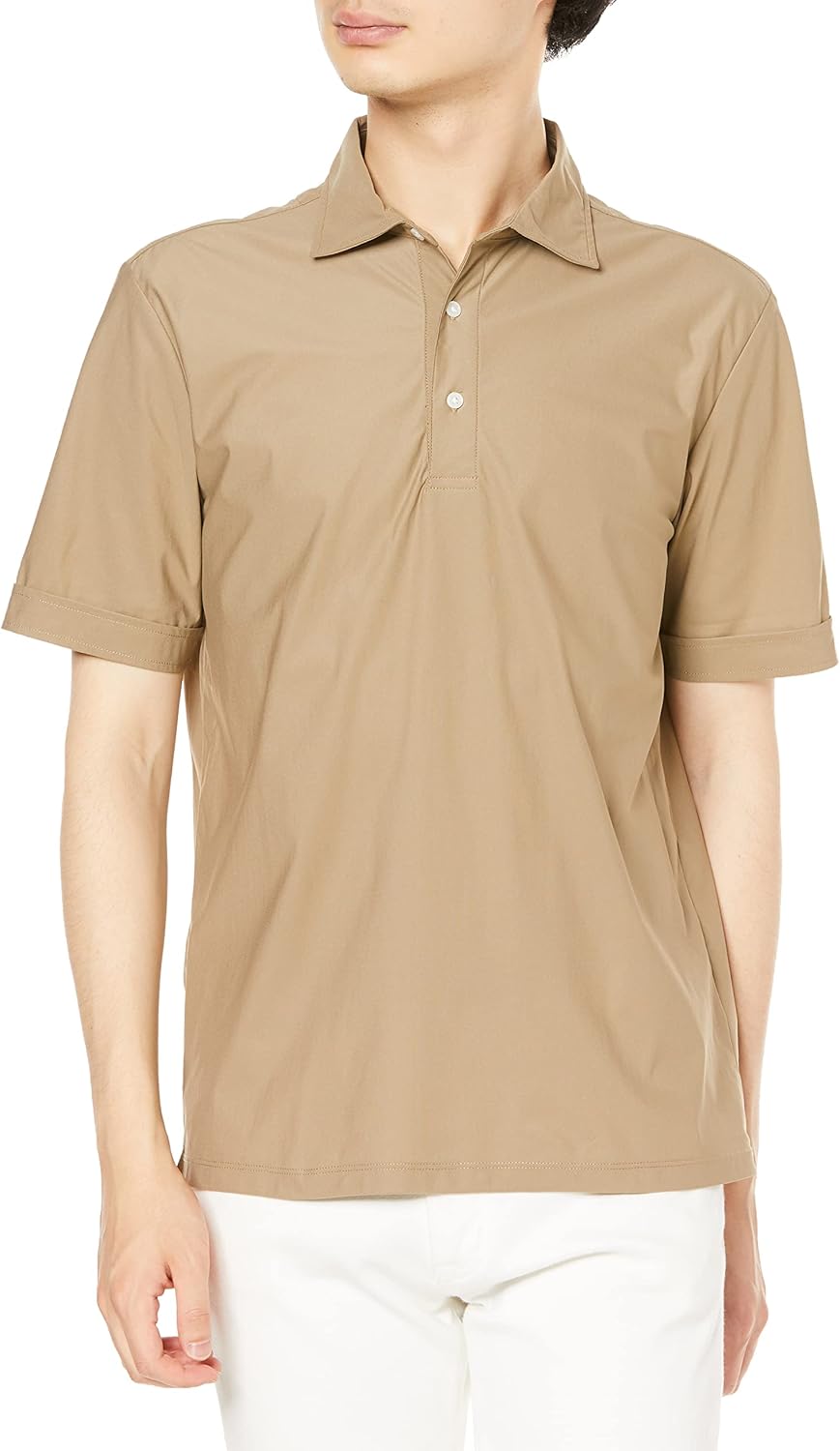 

Мужская рубашка-поло с коротким рукавом Takaku, 4000 иен, 237 110203933401237 Taka-Q, бежевый