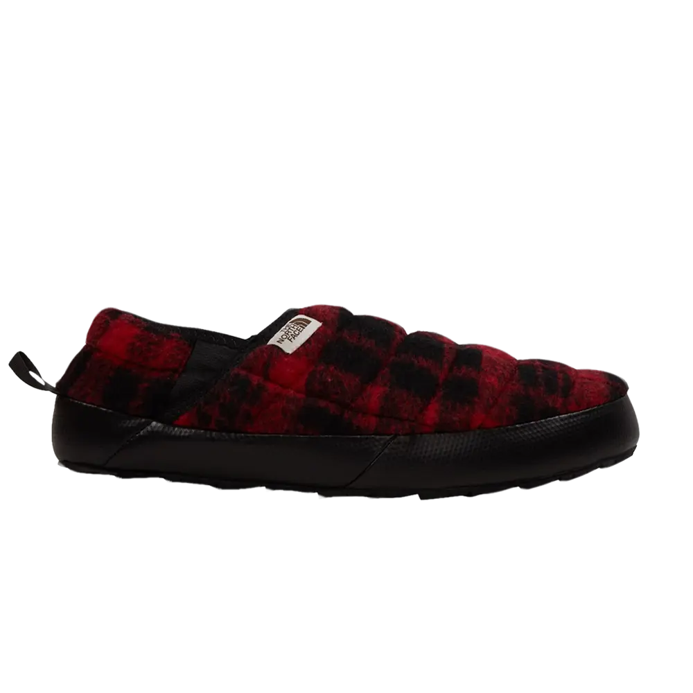 Женские ботинки The North Face Thermoball Traction Mule из шерсти в клетку, красно-черный