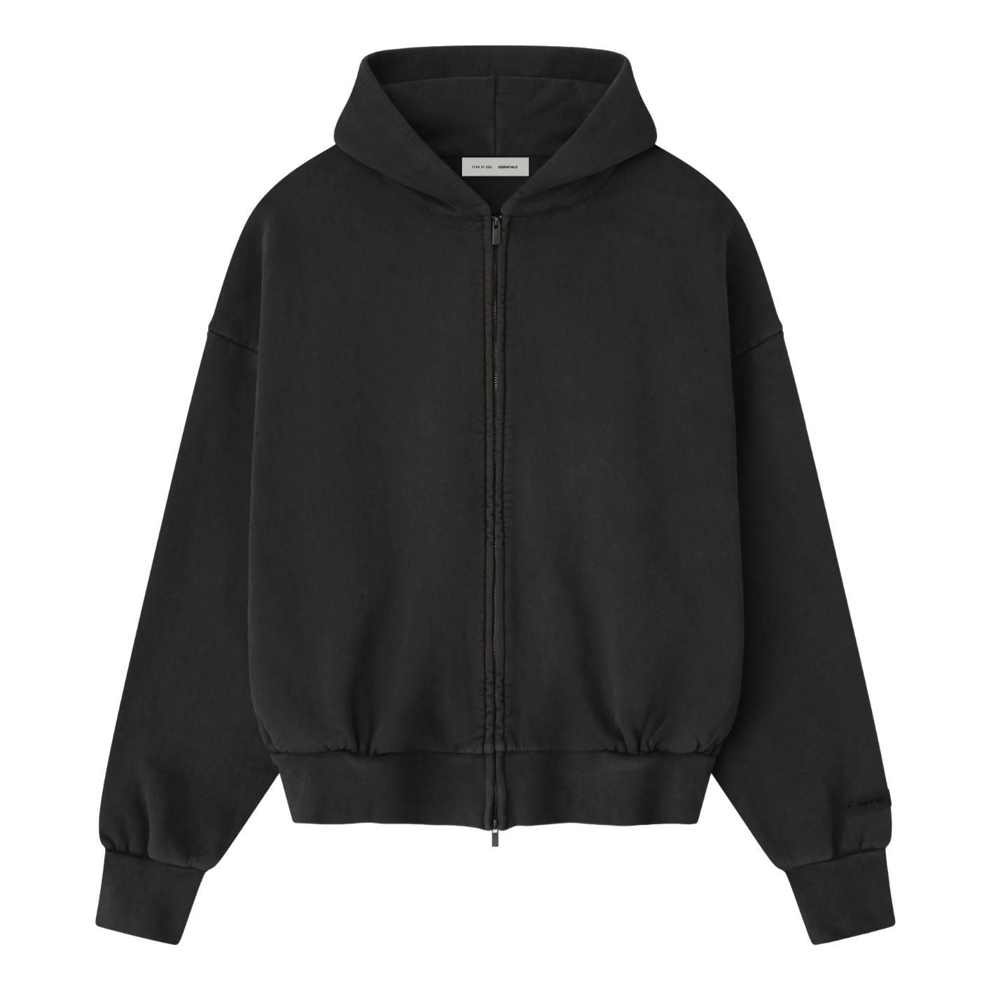 

Толстовка на молнии Fear of God Essentials с вышивкой, классическая, цвет «Винтажный черный»