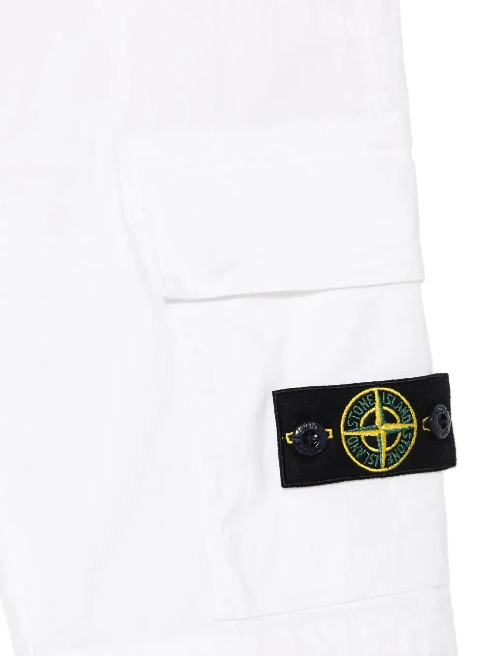 Шорты с накладными карманами Stone Island Junior, белый — фото 3