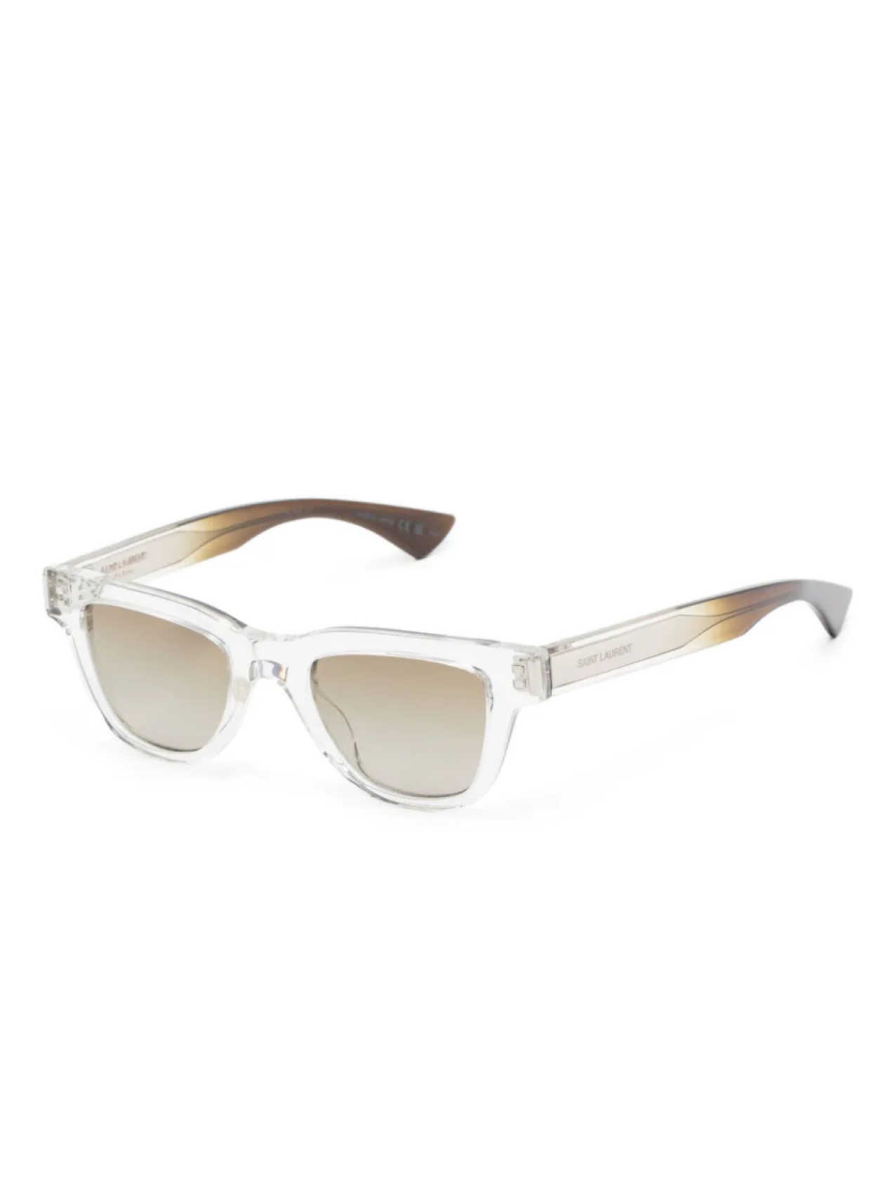 Солнцезащитные очки в квадратной оправе Saint Laurent Eyewear, белый — фото 2