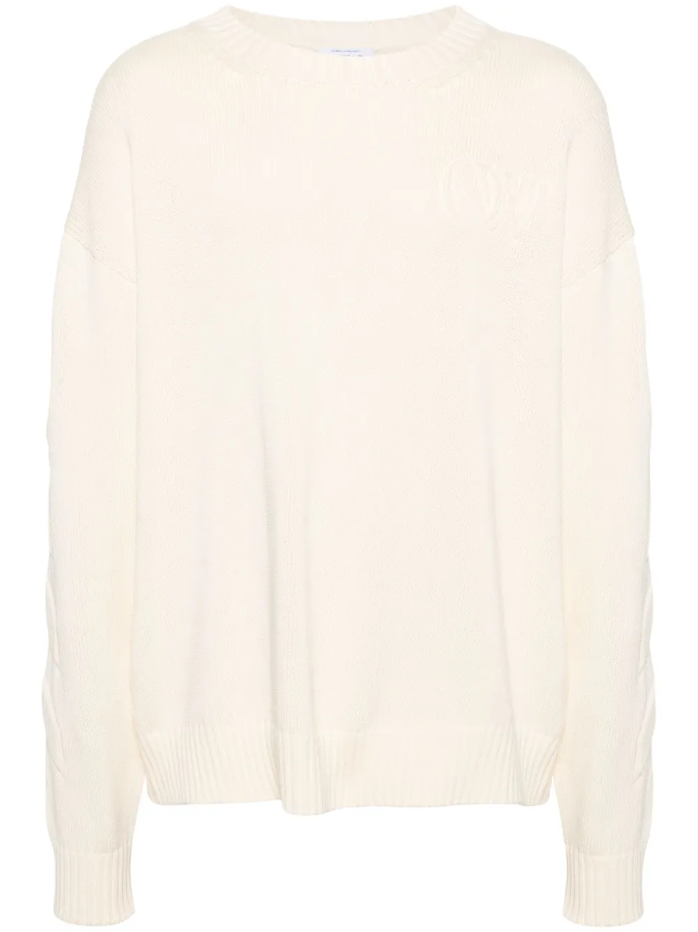 

Джемпер в диагональную полоску с круглым вырезом OFF-WHITE, нейтральный