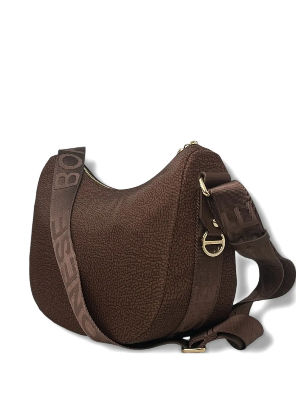 

Маленькая плечевая сумка Luna с логотипом Borbonese, коричневый