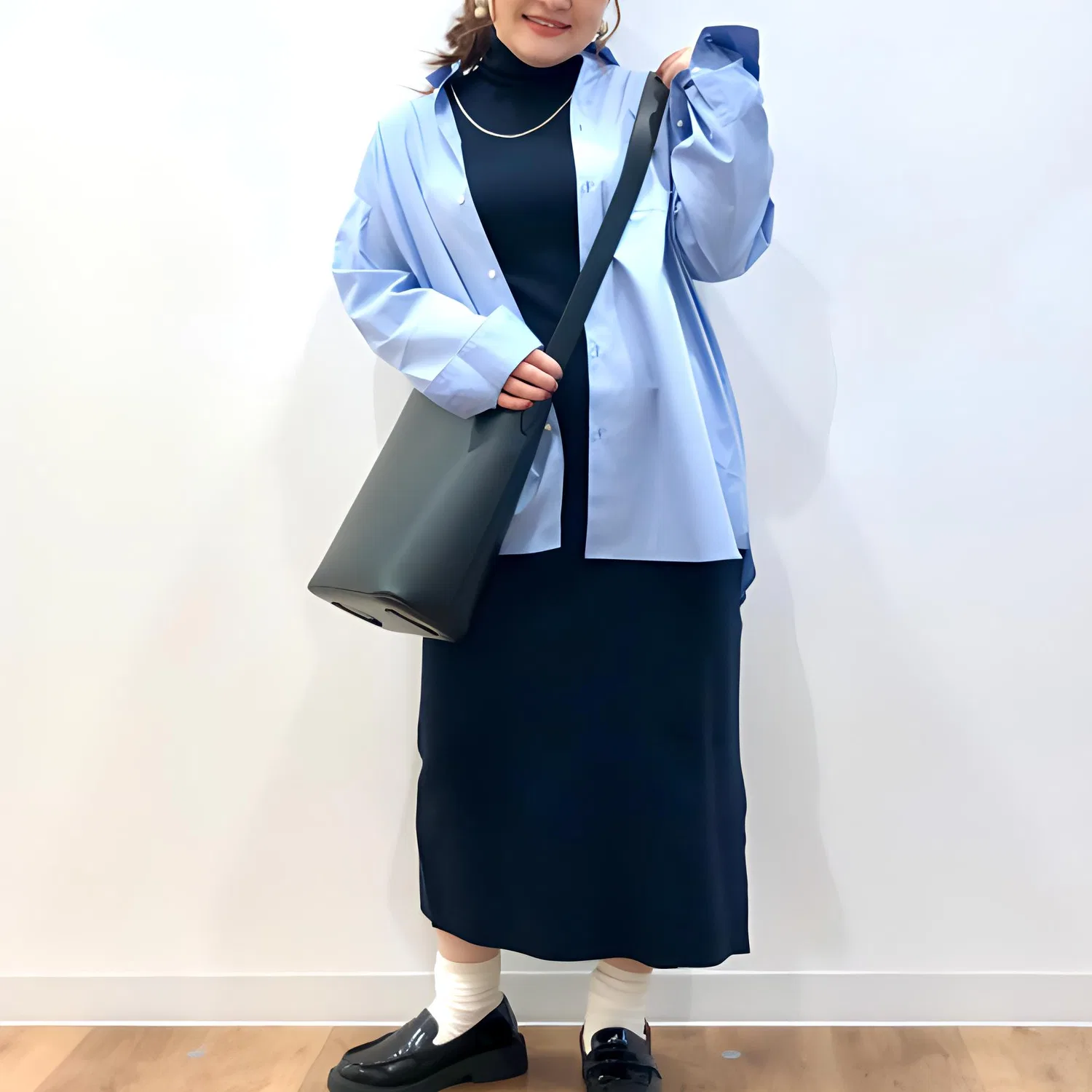 Рубашка x JIL SANDER для мужчин Light Blue UNIQLO — фото 4