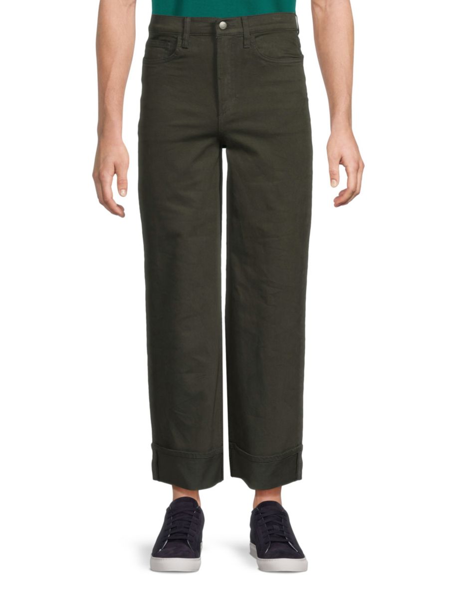 

Джинсы с широкими штанинами и манжетами на щиколотке Joe's Jeans, цвет Deep Forest