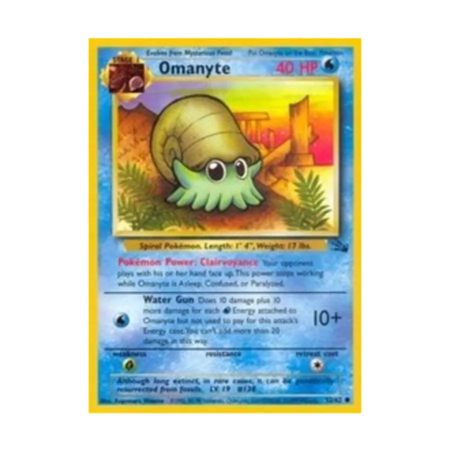 

CCG Оманайт (C) № 52 (1-е издание), Pokemon - Fossil - Singles