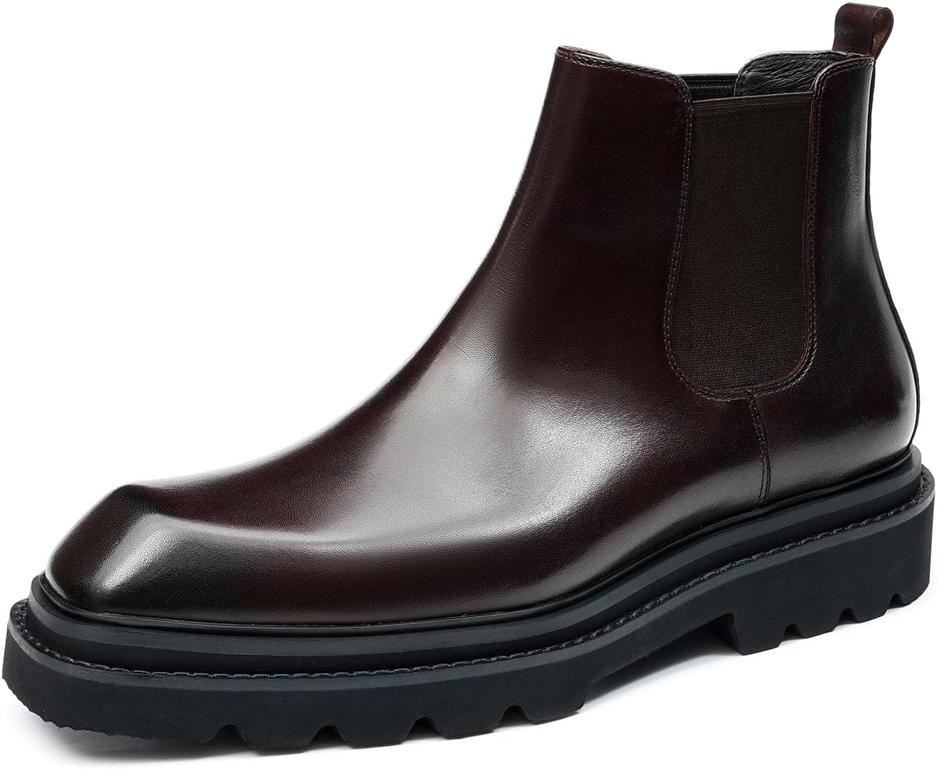 

Мужские сандимонские челси-ботинки Santimon, формальные ботинки на щиколотку, модные, удобные, из натуральной кожи, с толстой подошвой, чукка-ботинки для делового и повседневного ношения, свадебные, для выпускного, коричневые