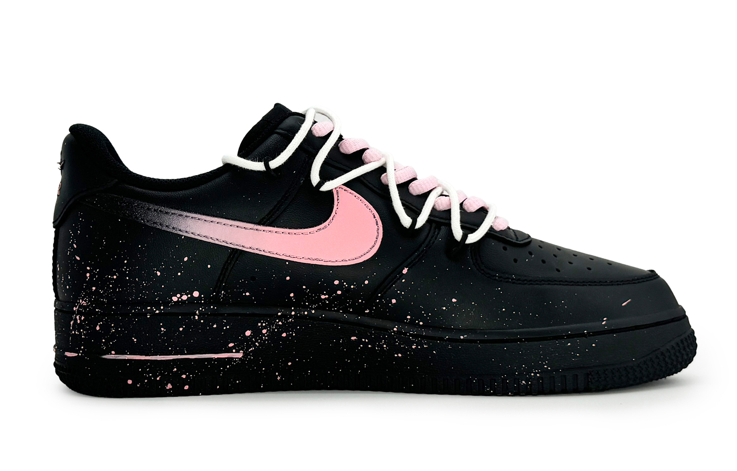Nike Air Force 1 Low Антискользящие Износостойкие Низкие Кроссовки для Скейтбординга Женские Черные Розовые — фото 2