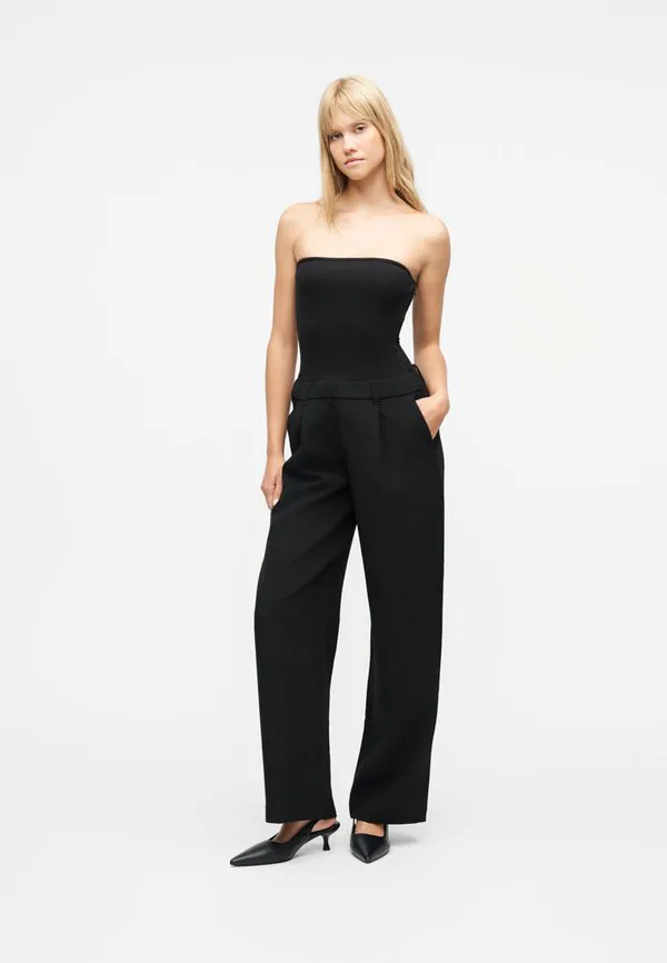 Комбинезон без бретелей из комбинированных материалов Gap, True Black — фото 2
