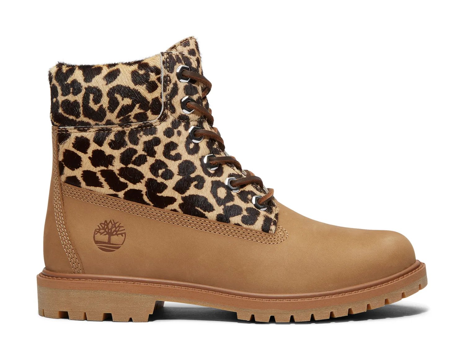 Ботинки Timberland Premium 6-Inch Waterproof Bootie - Women's, Light Brown/Beige Leopard Print — фото 4